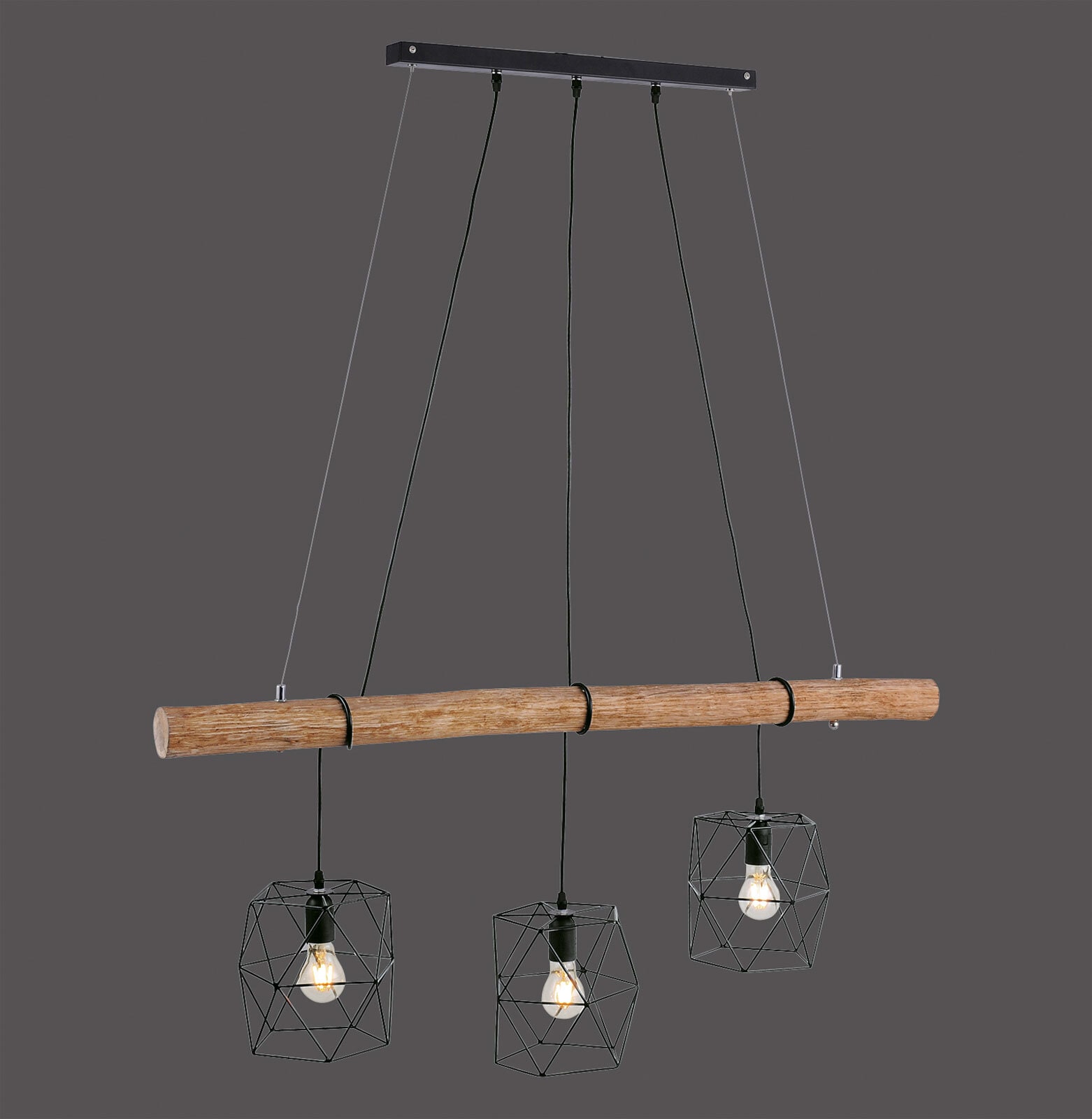 JUST LIGHT Retrofit Pendellampe EDGAR 3-flg