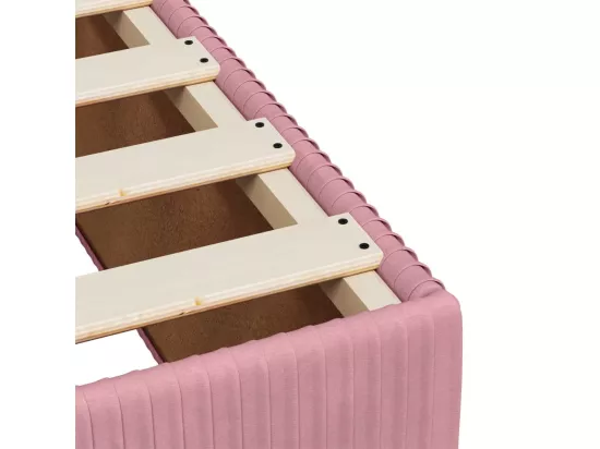 Sommier à lattes de lit avec matelas Rose 90x190 cm Velours