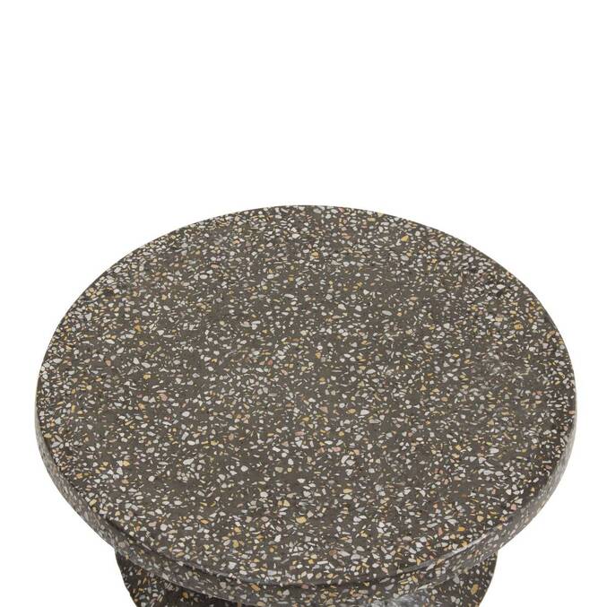 Table d'appoint de jardin ronde ALTURIO Noir