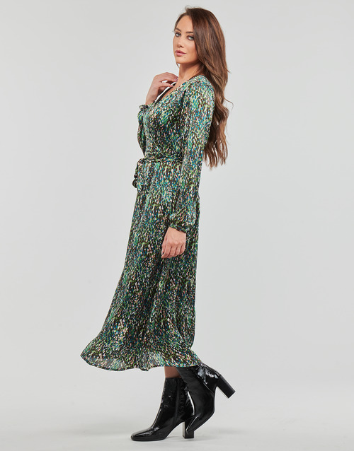 Only - ONLLARA FR L/S WRAP MIDI DRESS PTM - Kaki