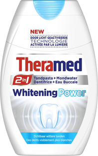 Theramed 2in1 Whitening Power Tandpasta   Mondwater 75ML