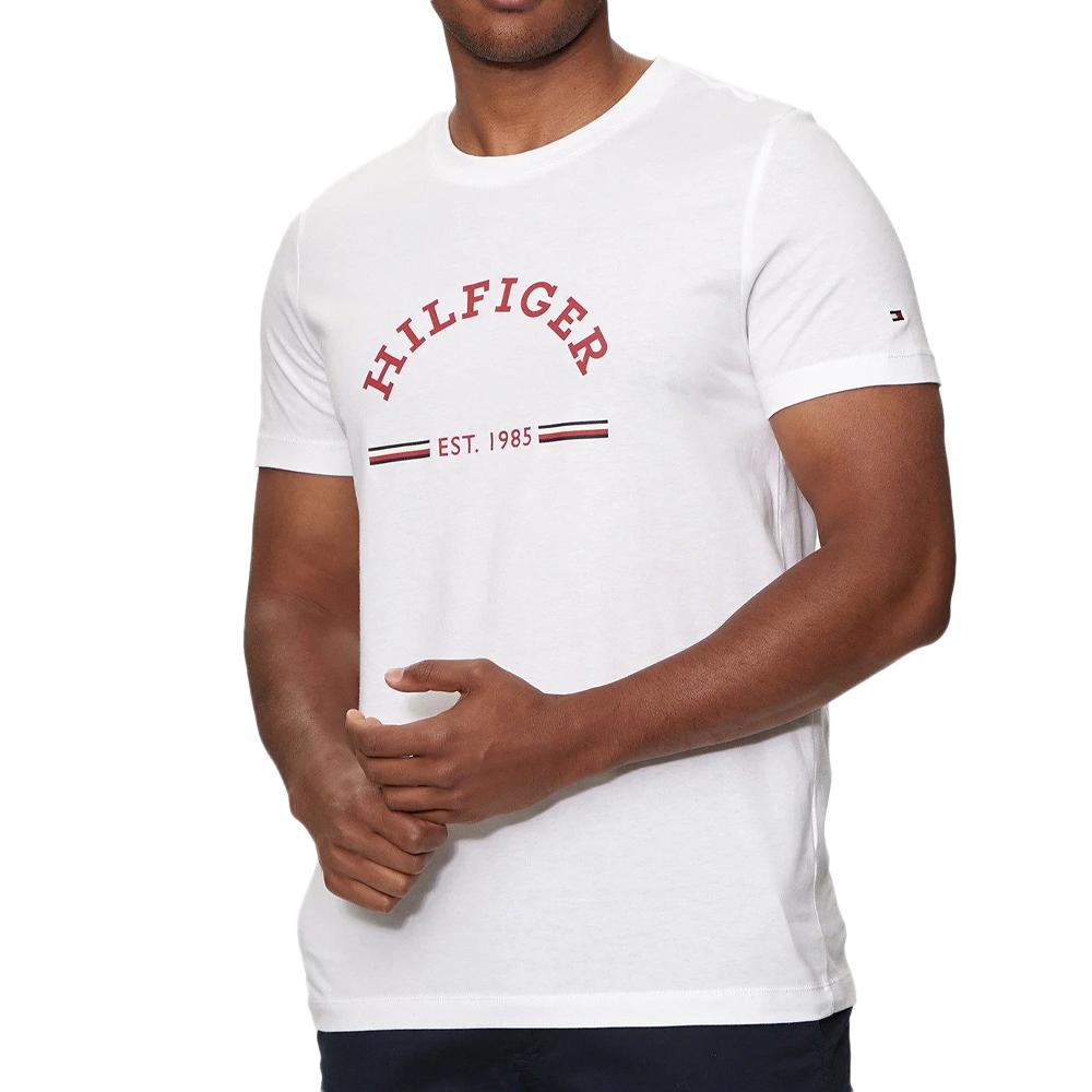 Tommy Hilfiger T-shirt Blanc Homme Tommy Hilfiger Arch