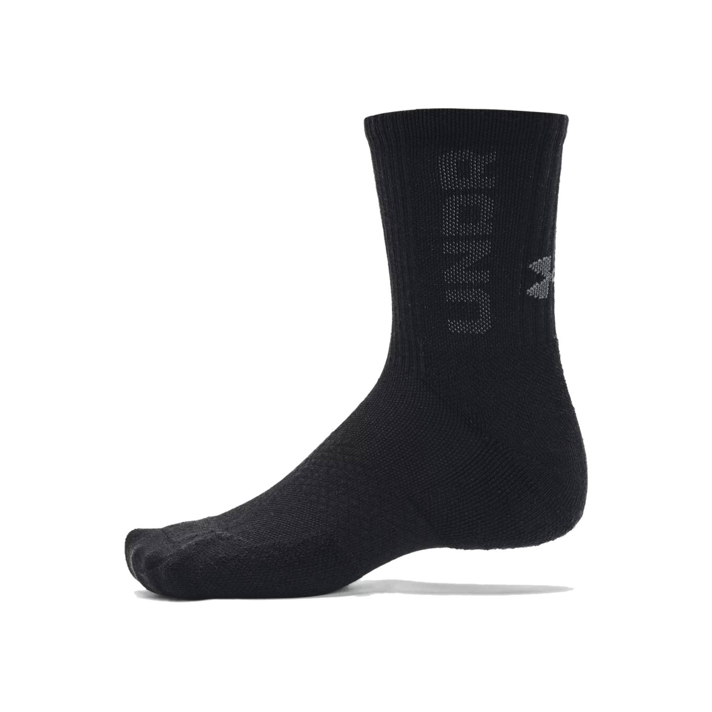 Under Armour Crew Sportsokken 3-Pack Zwart Wit