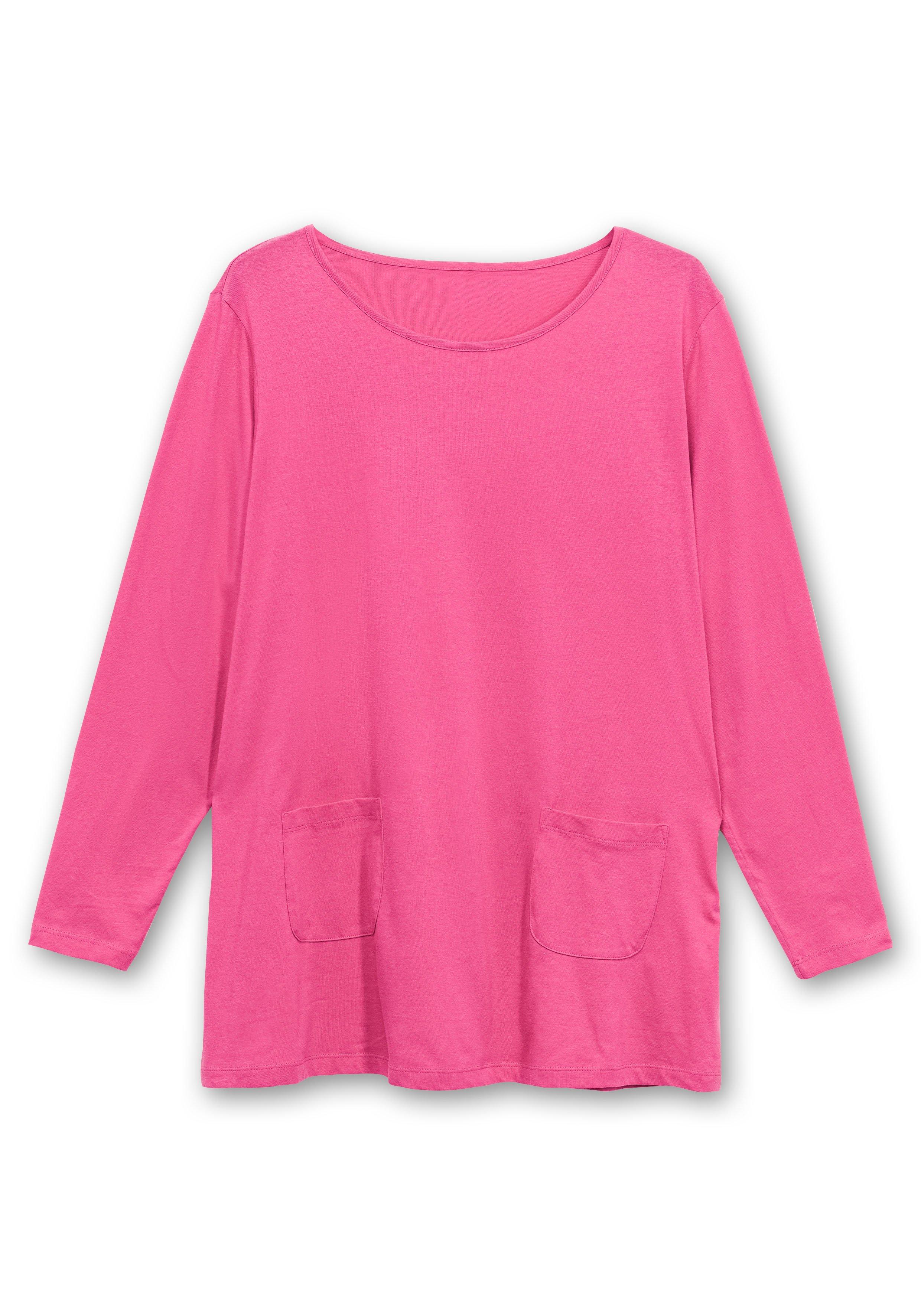 Longshirt mit aufgesetzten Taschen