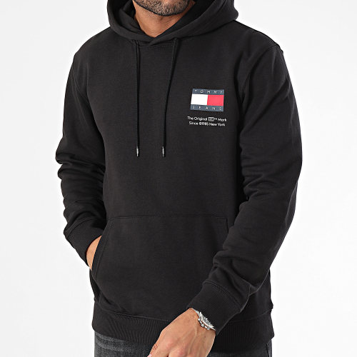 Sweat Capuche Regular Essential Flag 8418 Noir