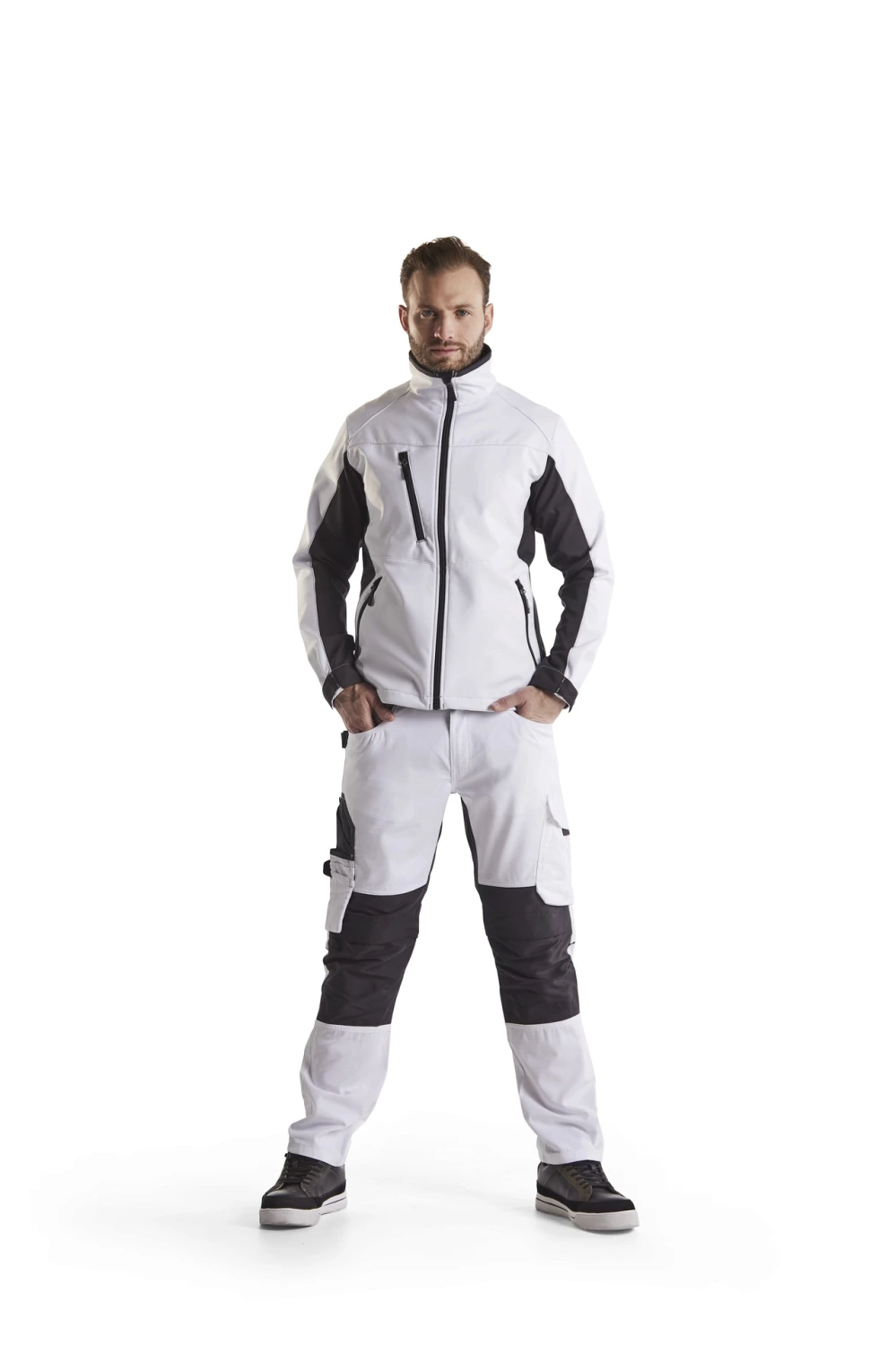 Blåkläder 4950 Softshell Jack - Wit/Donkergrijs - XL