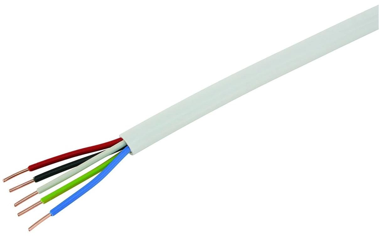Installationskabel TT 5 x 1.5 mm², 25 m WeissInstallationskabel