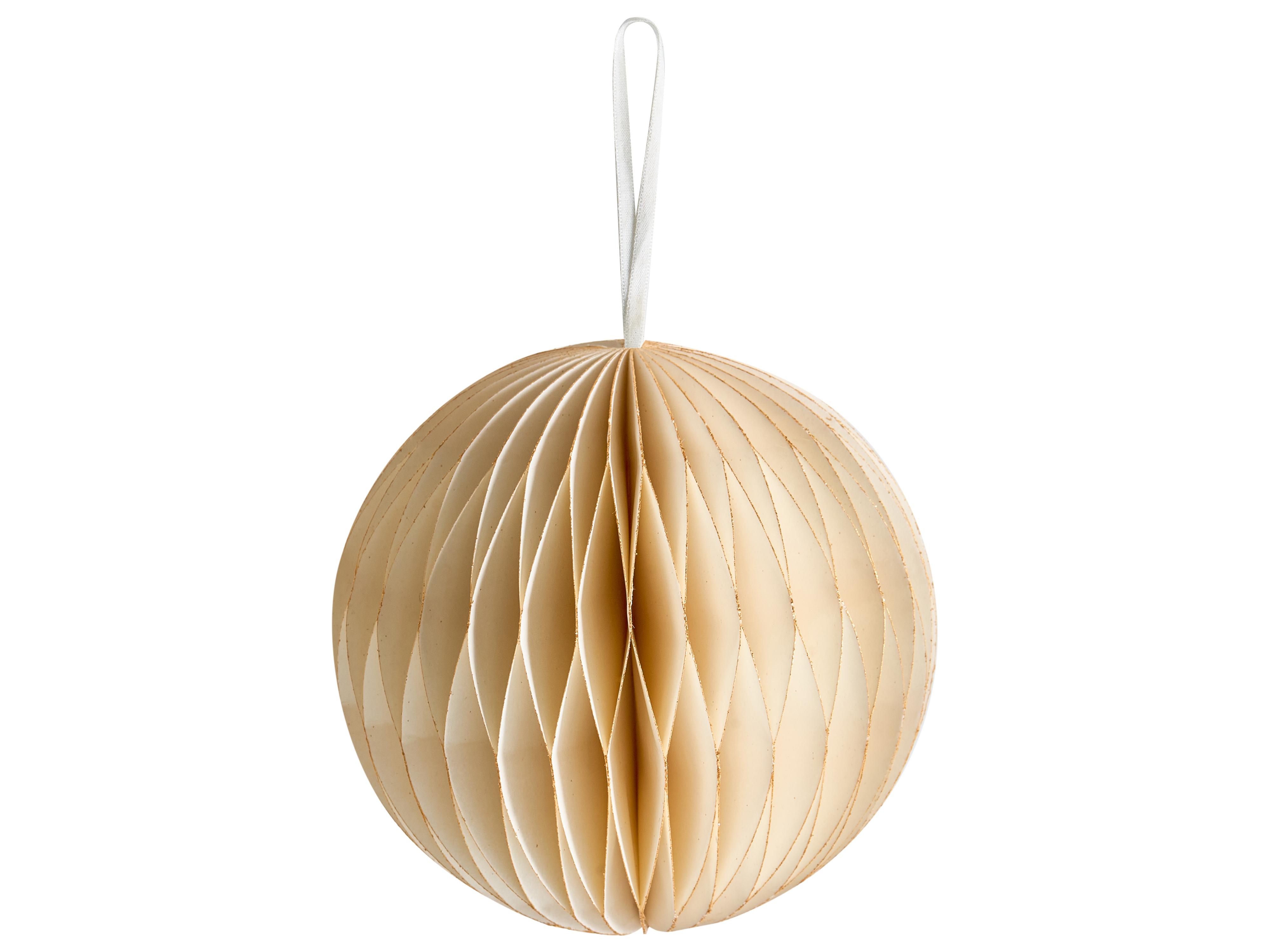 Set van 20 kerstornamenten JOLSTRA Papier Beige