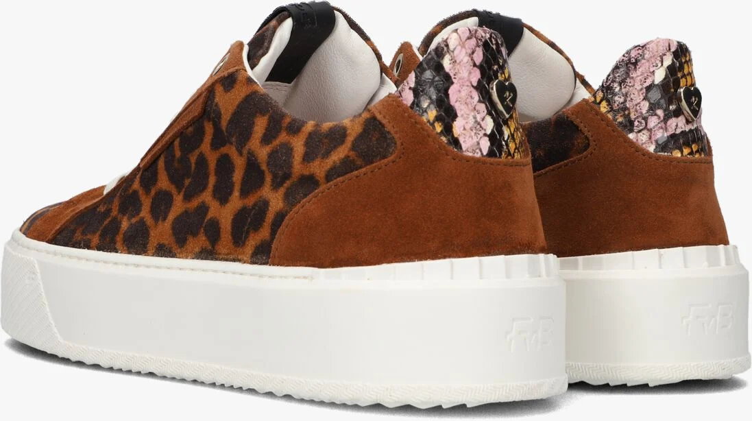 FLORIS VAN BOMMEL cognac floris van bommel lage sneakers sfw-10105