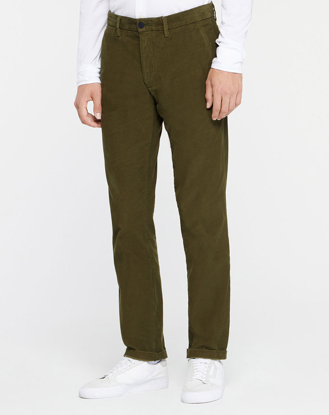 Tommy Hilfiger Pantalon Chino en Velours Denton Gmd kaki