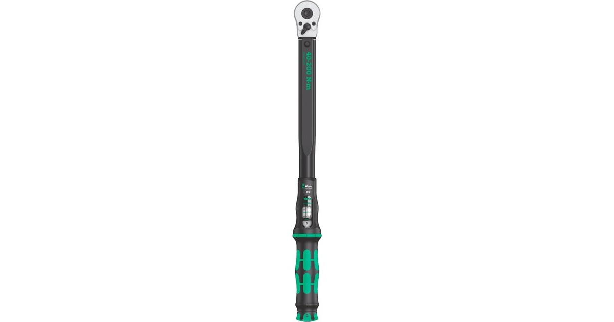 WeraClick-Torque C 3 Set 1, 40-200 Nm draaimomentsleutel  (Zwart/groen, 13-delig)