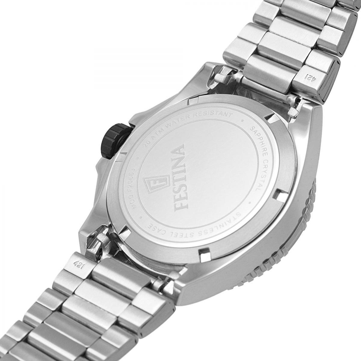 Festina Gents Festina Diver Silver Black Watch F20663 3