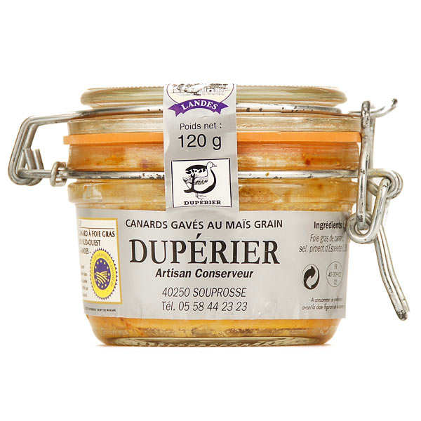 Foie gras de canard entier du Sud-Ouest au piment d'Espelette