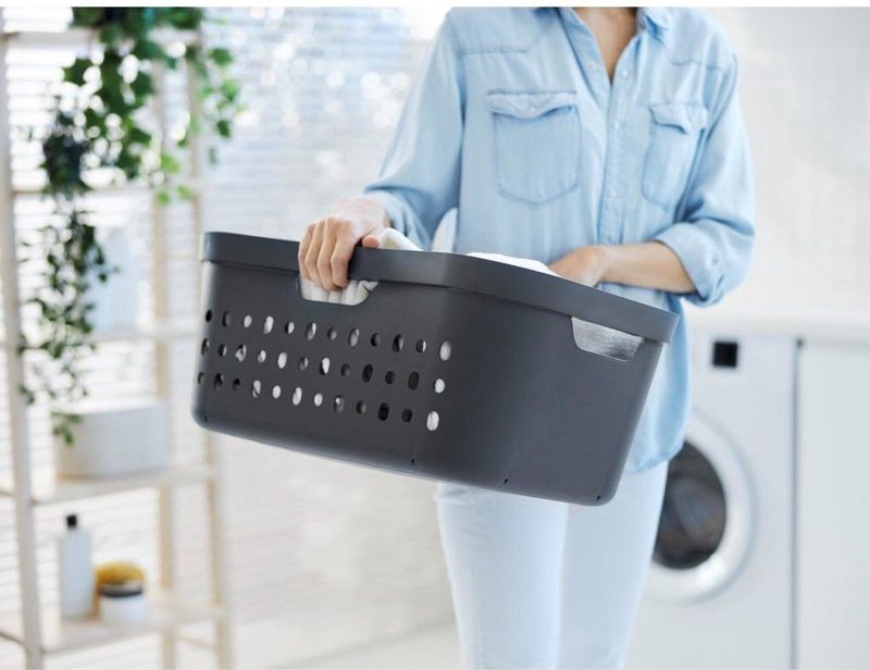 Rotho - Wasmand - Antraciet - 39 Liter - Moderne Design