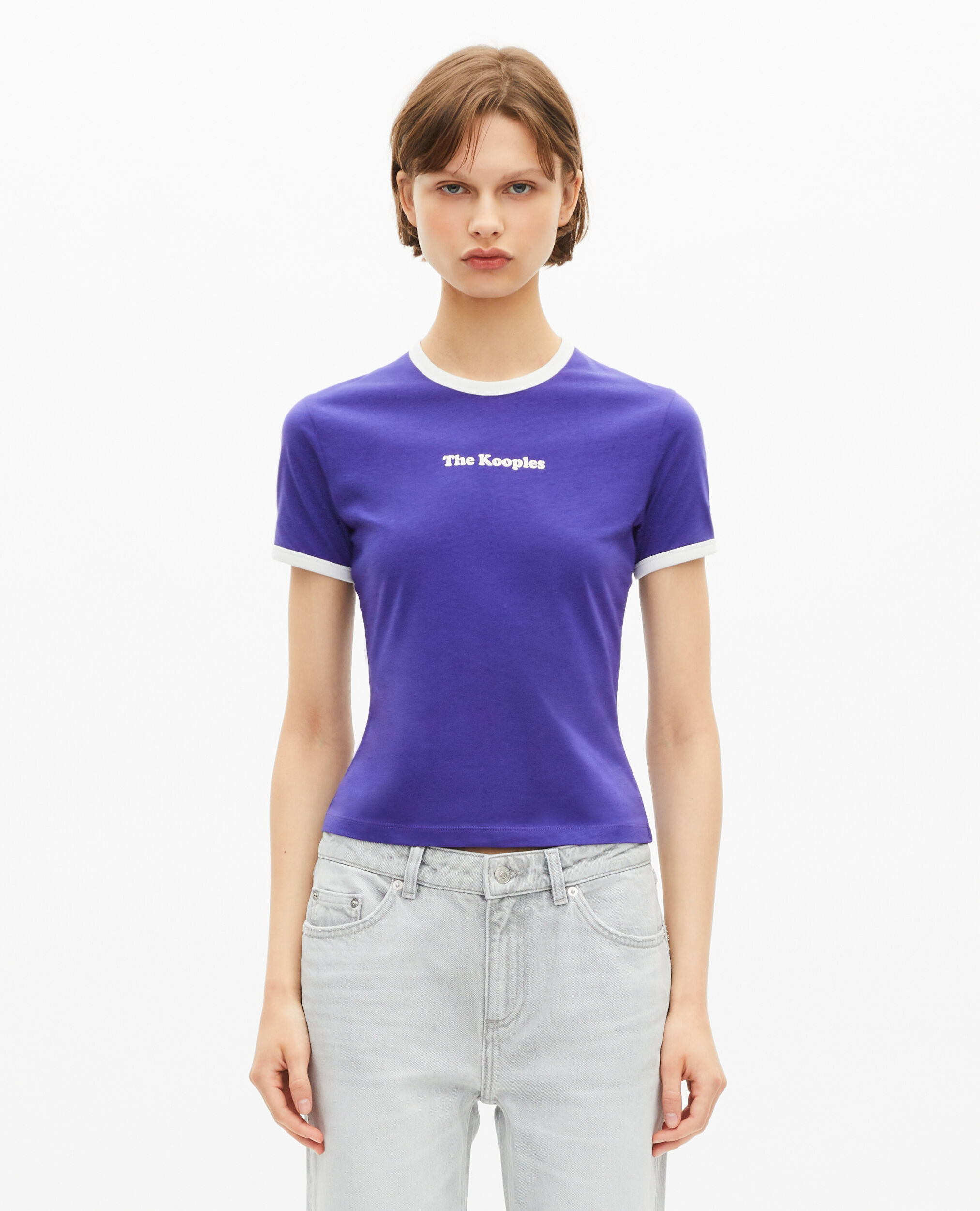 T-shirt avec sérigraphie violet