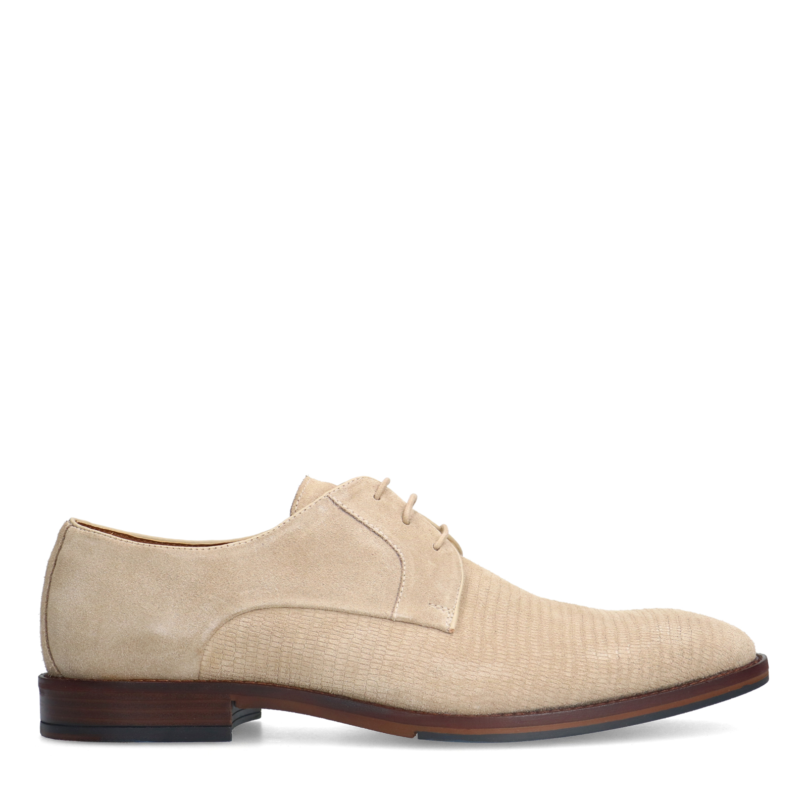Taupe suède veterschoenen
