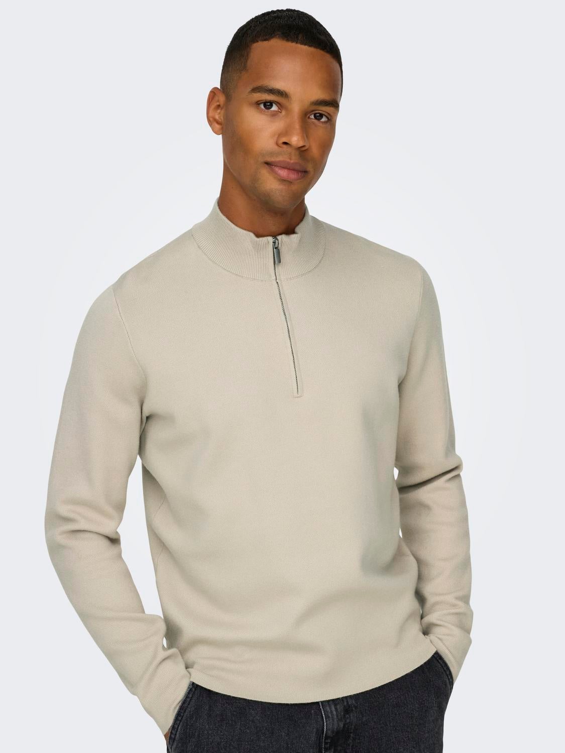 ONSCOOPER Pullover Silver Lining