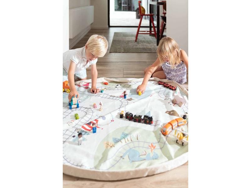 Play&Go Spielzeugtasche Play & Go Train 2-in-1-Funktion: Aufbewahrungssack und Spielmatte