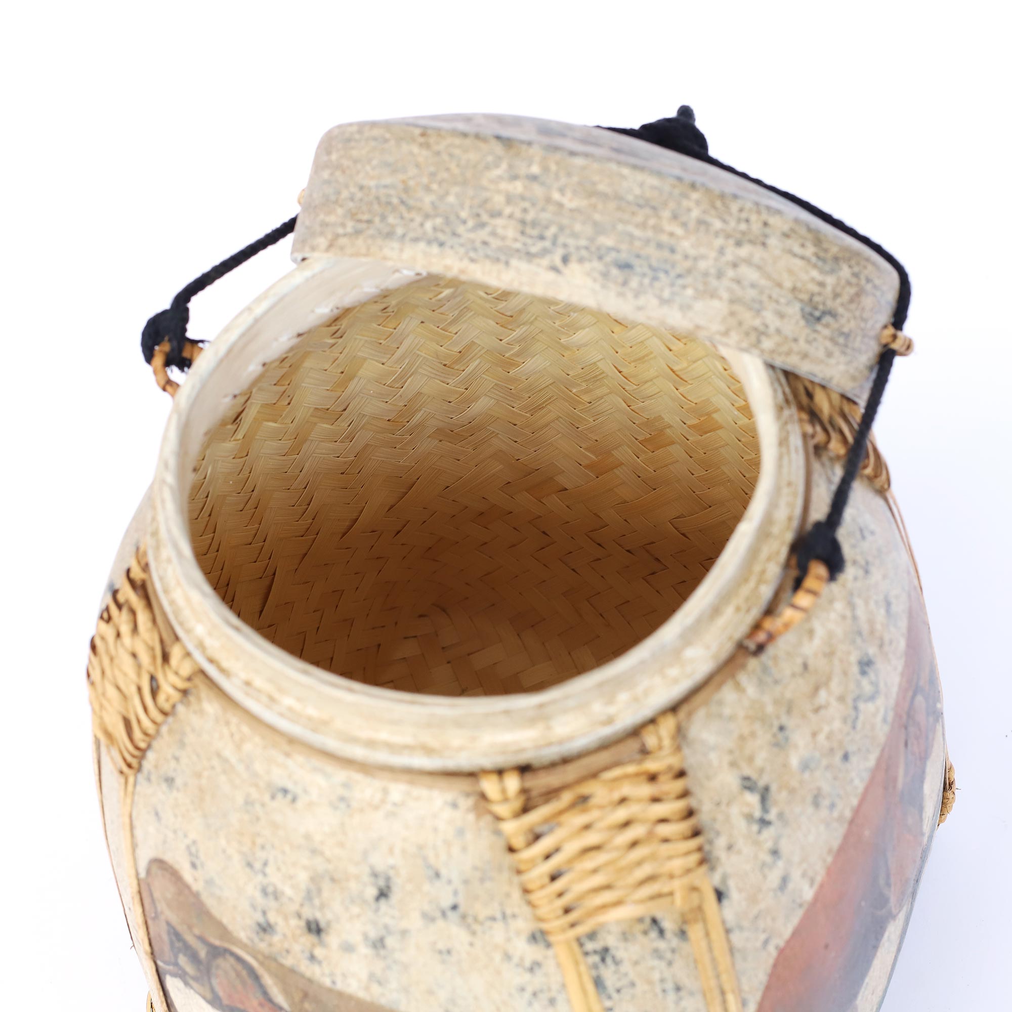 Reisdose aus Bambus, 'Elefant', multicolor, B 25 cm, H 45 cm, T 25 cm von fischer's lagerhaus