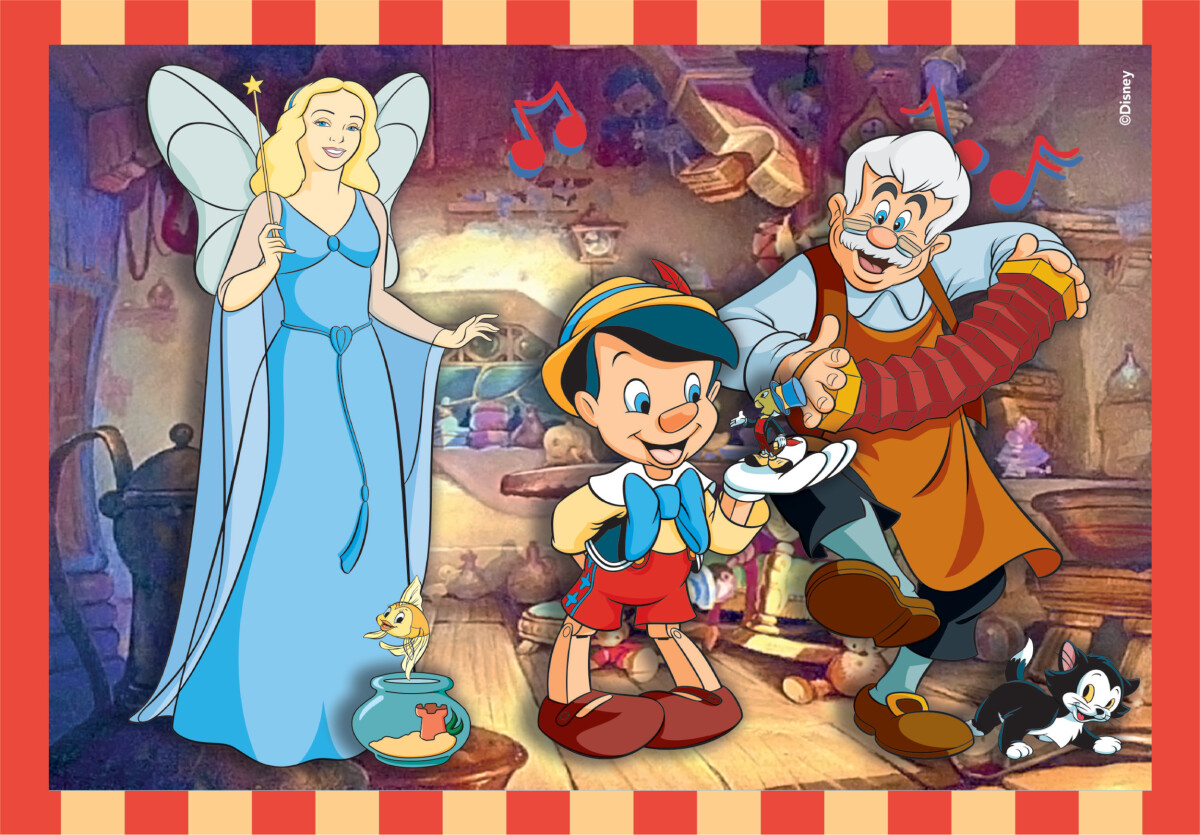 Disney Puslespil - Dyr - Super Color - Clementoni - 4 Stk