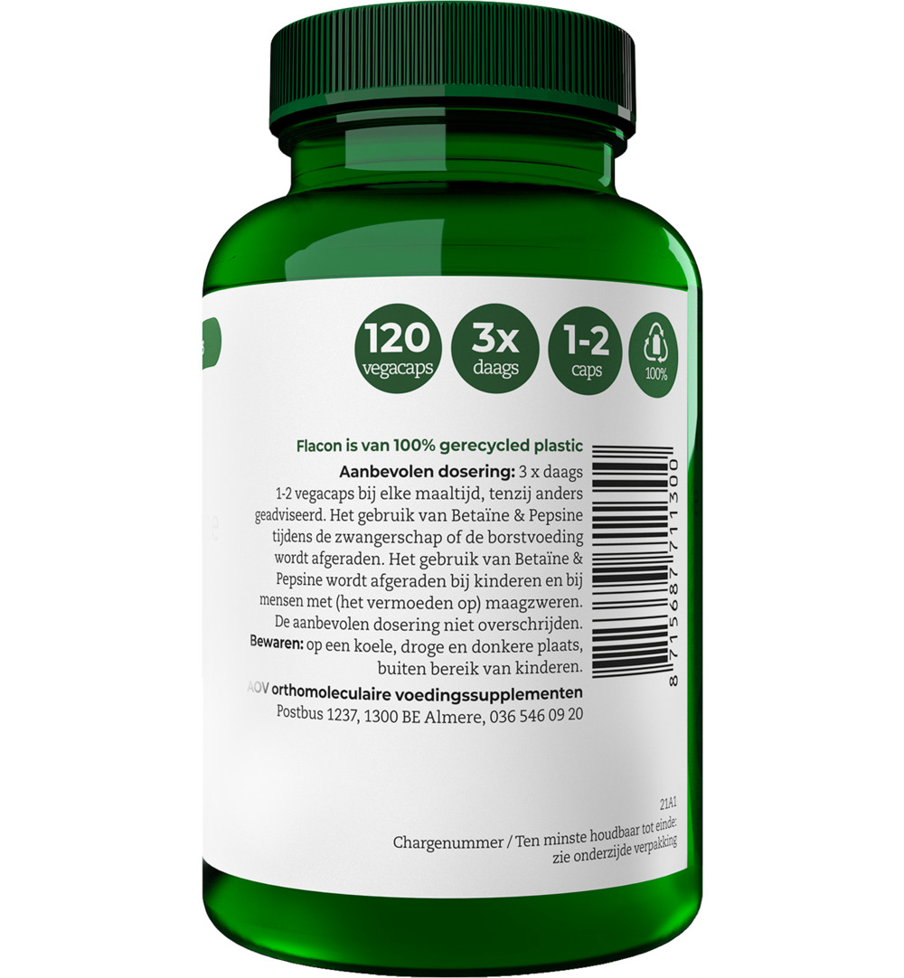 Aov 1130 Betaine Pepsine (120 vega capsules)