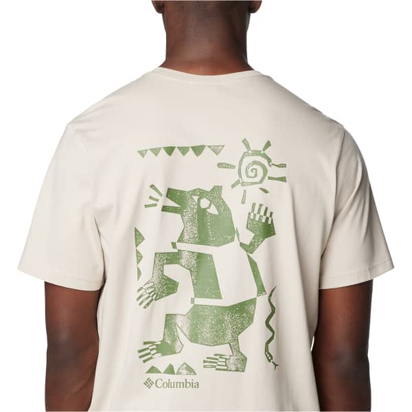 T-shirt COLUMBIA EXPLORERS CANYON BACK SHORT SLEEVE TEE DARK STONE/BEARLY TRIBE