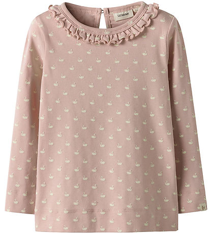 Lil' Atelier Bluse - NmfGayo - Peach Peitsche/Schwäne