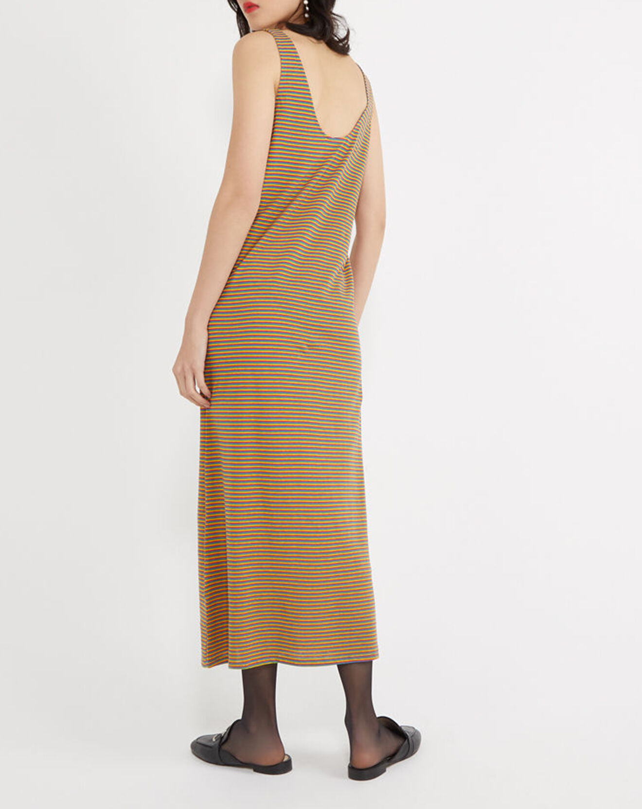 Galeries Lafayette Robe en Lin Nat multicolore