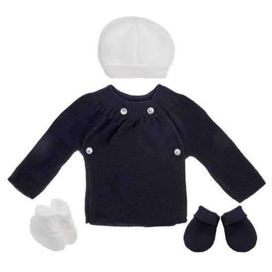 Trousseau de naissance   Marine        1 mois   de               P'tit bisou