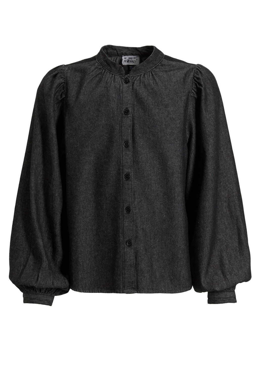Me & My Monkey blouse Robin chambray grijs