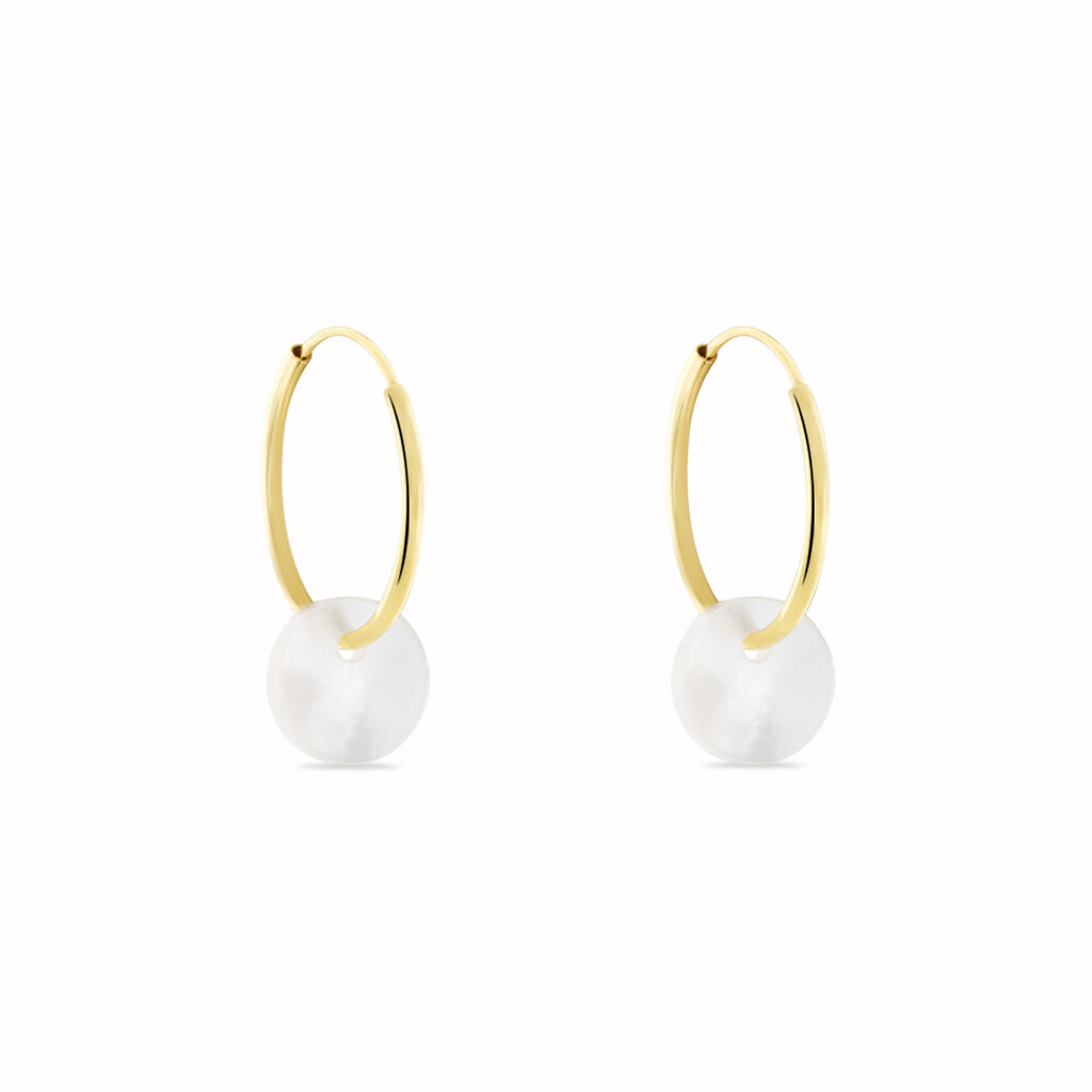 Creoles Or Jaune Vicenze Nacre