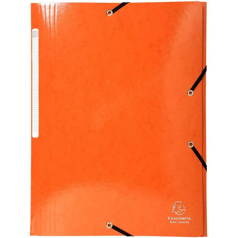 Chemise à élastiques 3 rabats maxi capacity carte lustrée pelliculée Iderama - A4 - Couleurs assorties