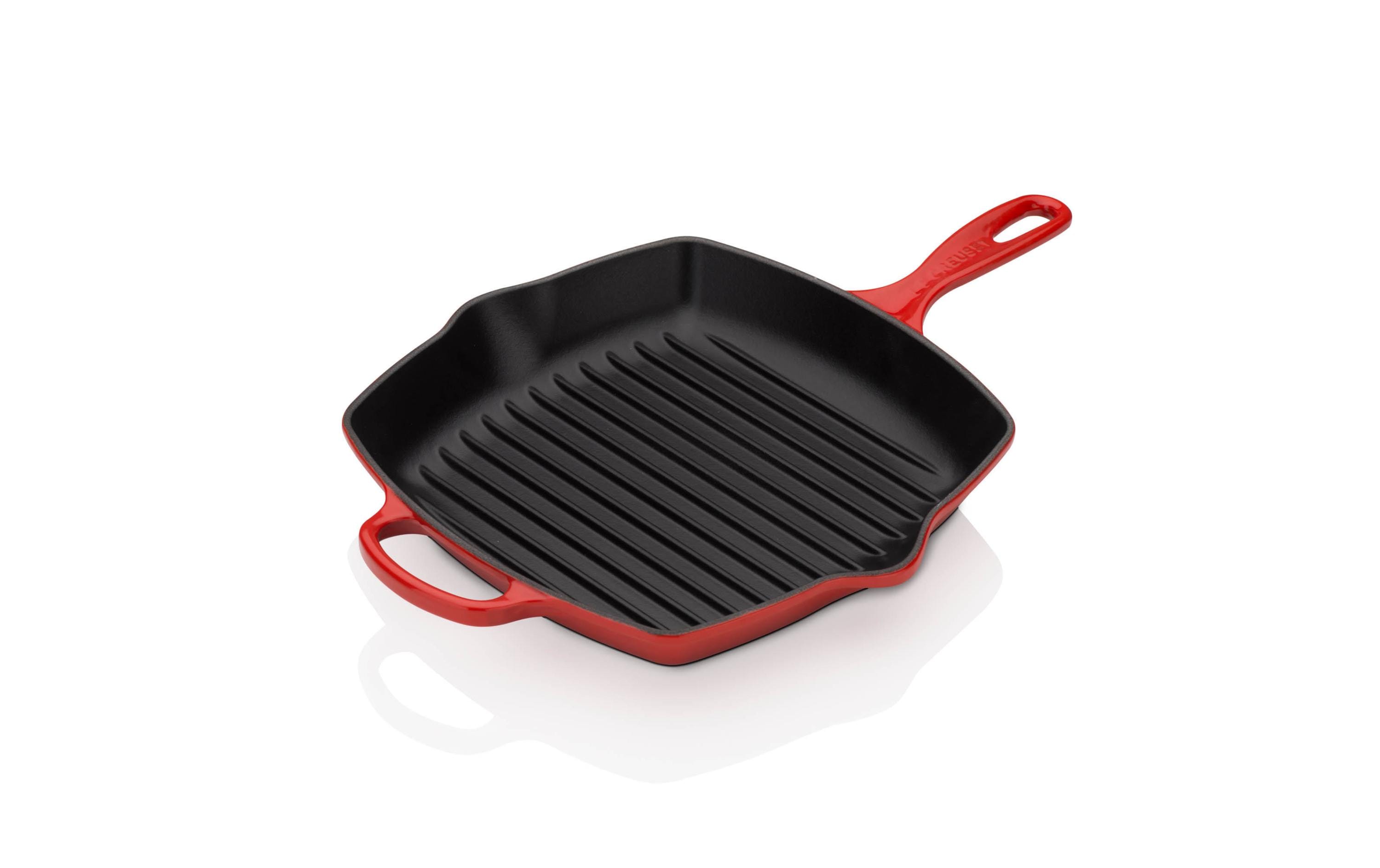 Grillpfanne Signature 26 cm, Rot<br>Quadratische Grillpfanne aus Gusseisen