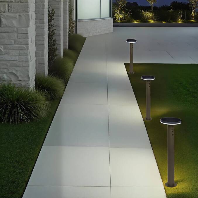 Potelet d'extérieur solaire DETEKT Graphite