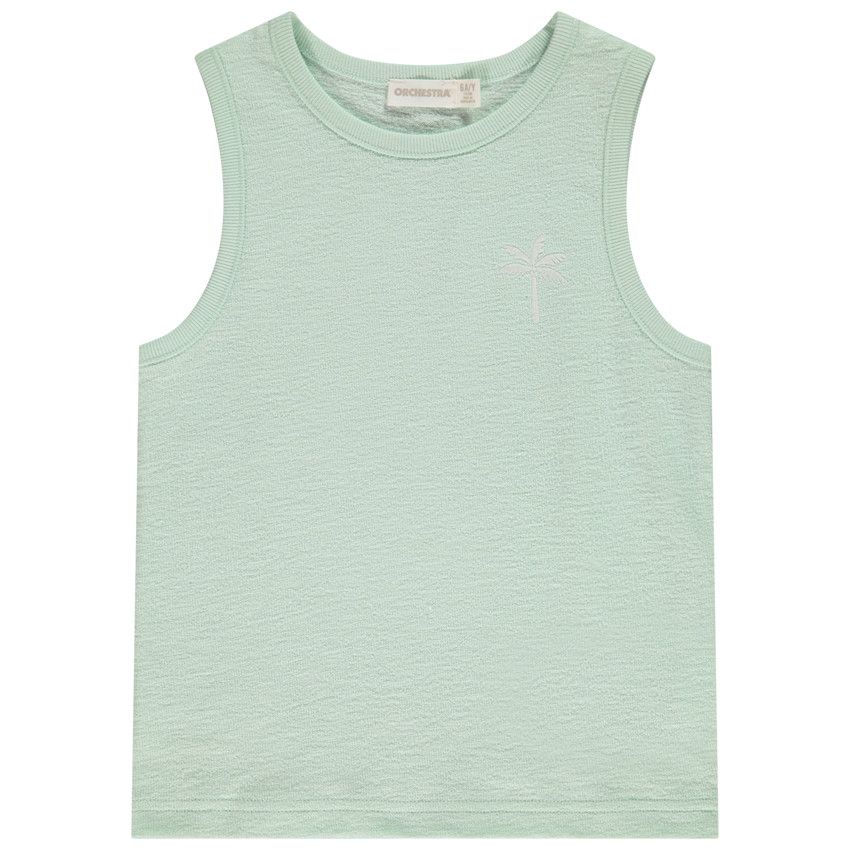 Débardeur en éponge avec broderie pour garçon - Vert