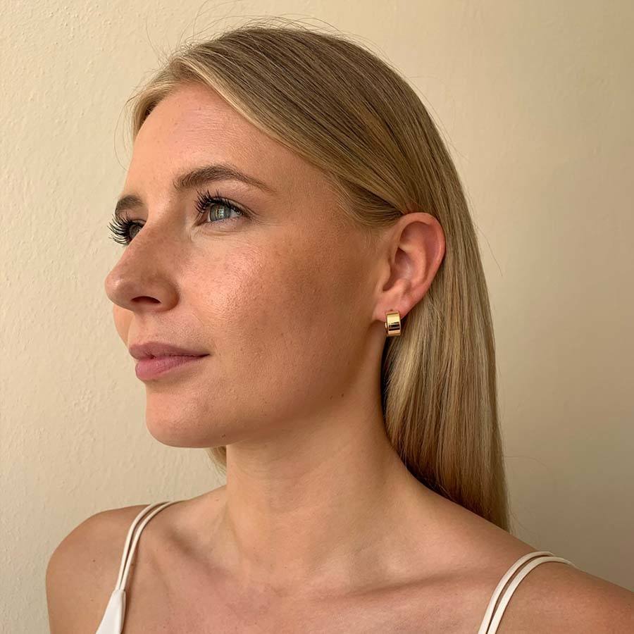 Snö of Sweden Carrie Small Earring Plain Gold 13mm