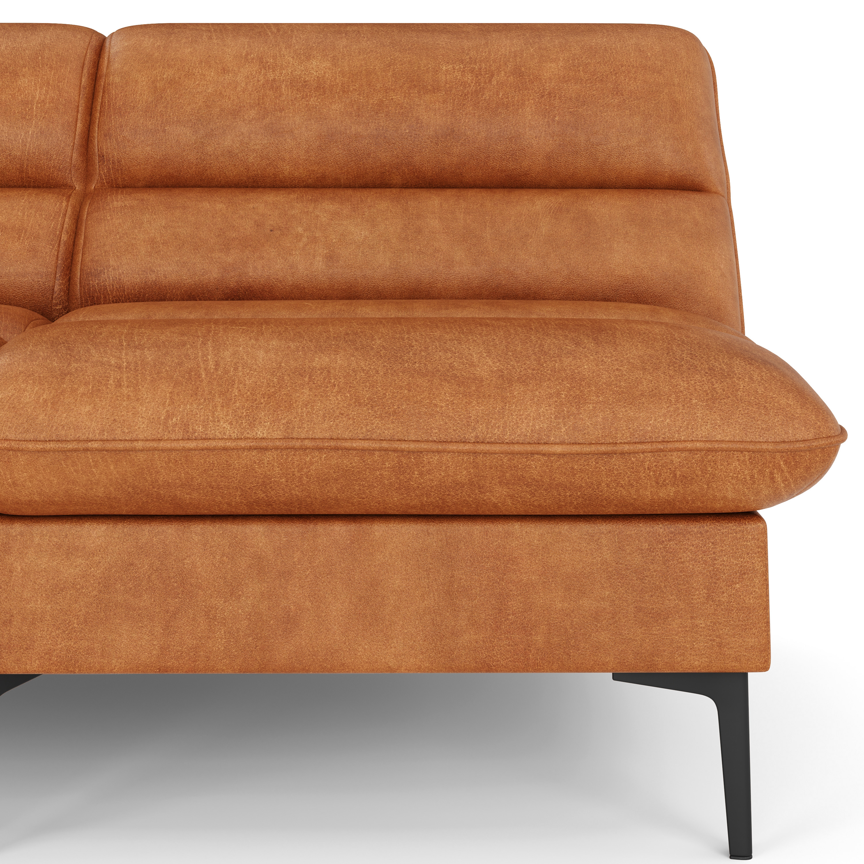 Schlafsofa Leder JIMMY braun