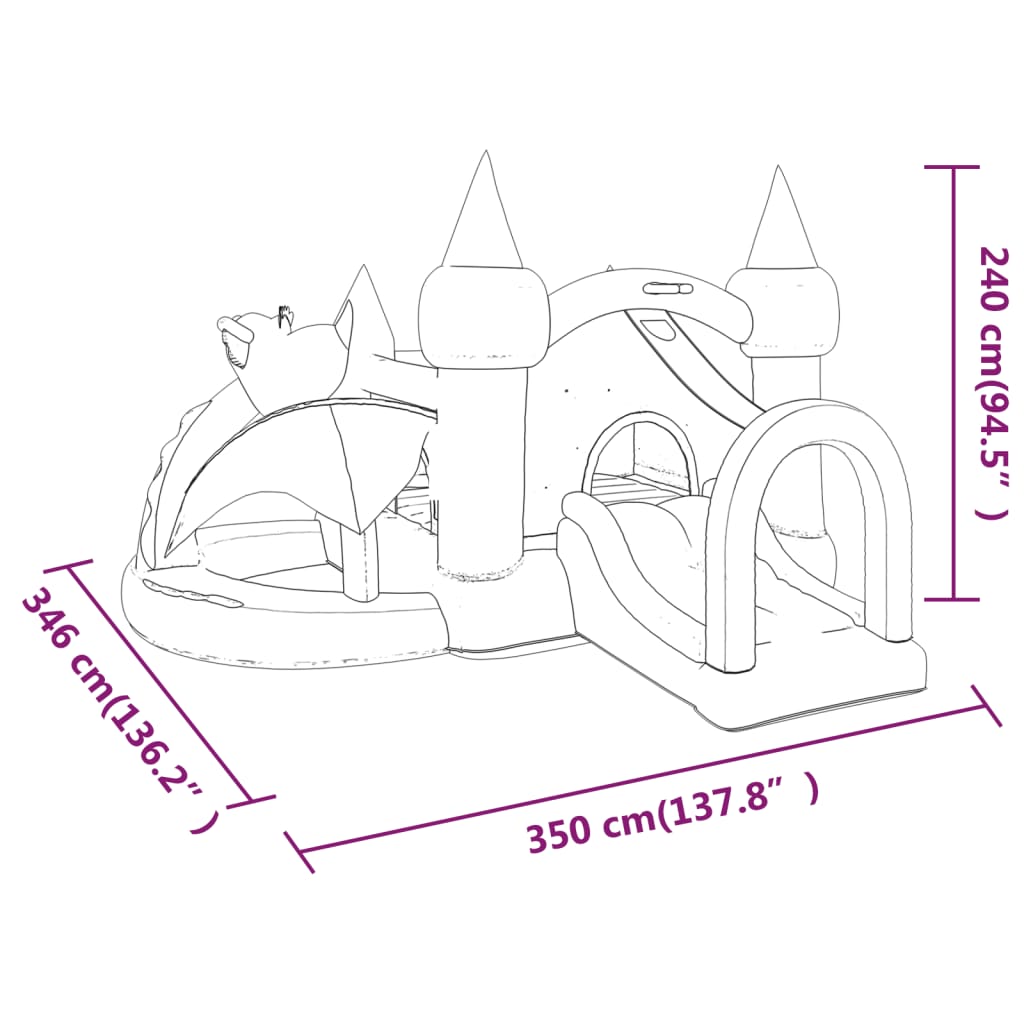 Castillo inflável Happy Hop Dragón 350 x 346 x 240 cm