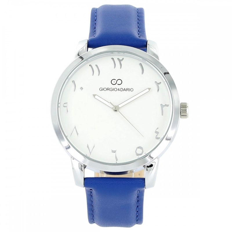 Montre Homme GIORGIO bracelet Cuir Bleu