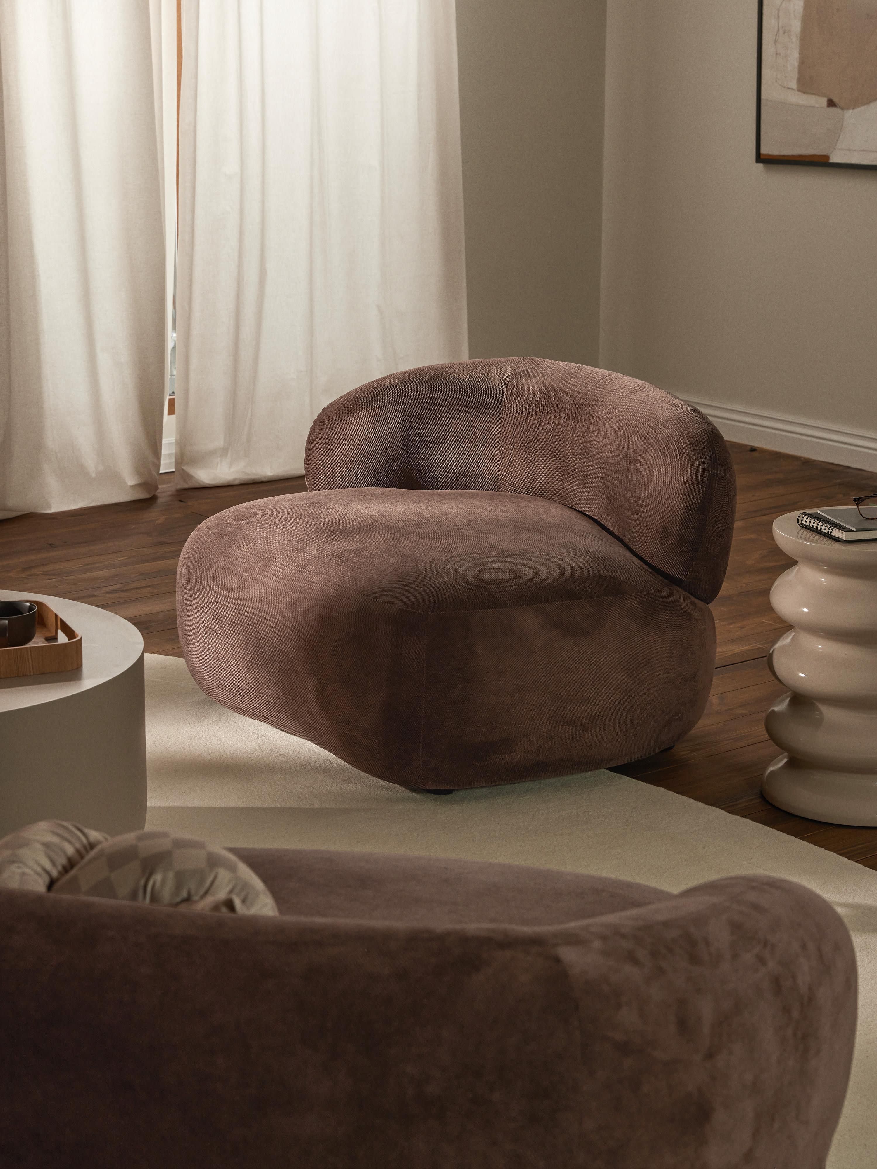 Niervormige loungefauteuil Alba