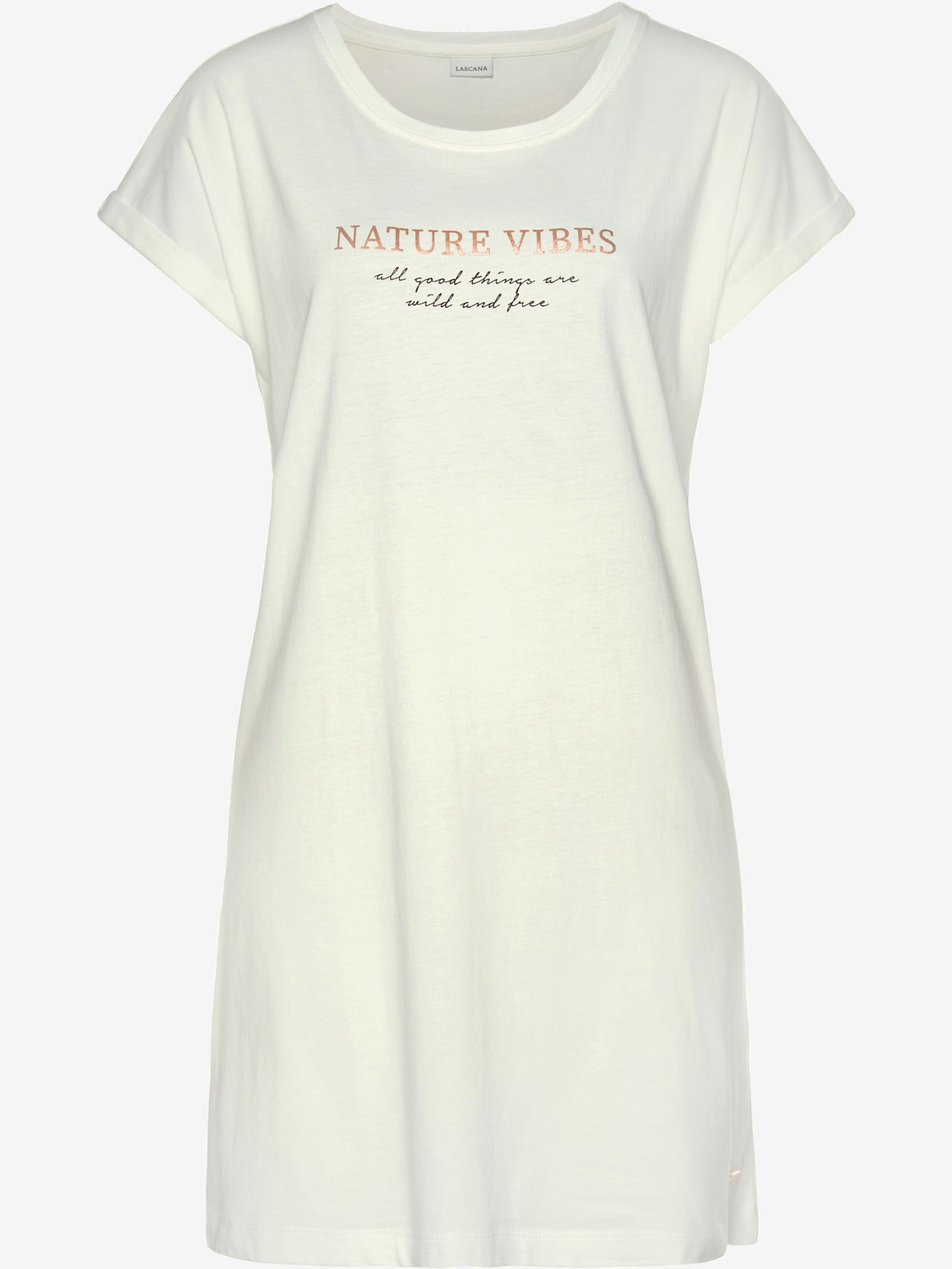 Chemise de nuit t-shirt long confortable, coupe ample