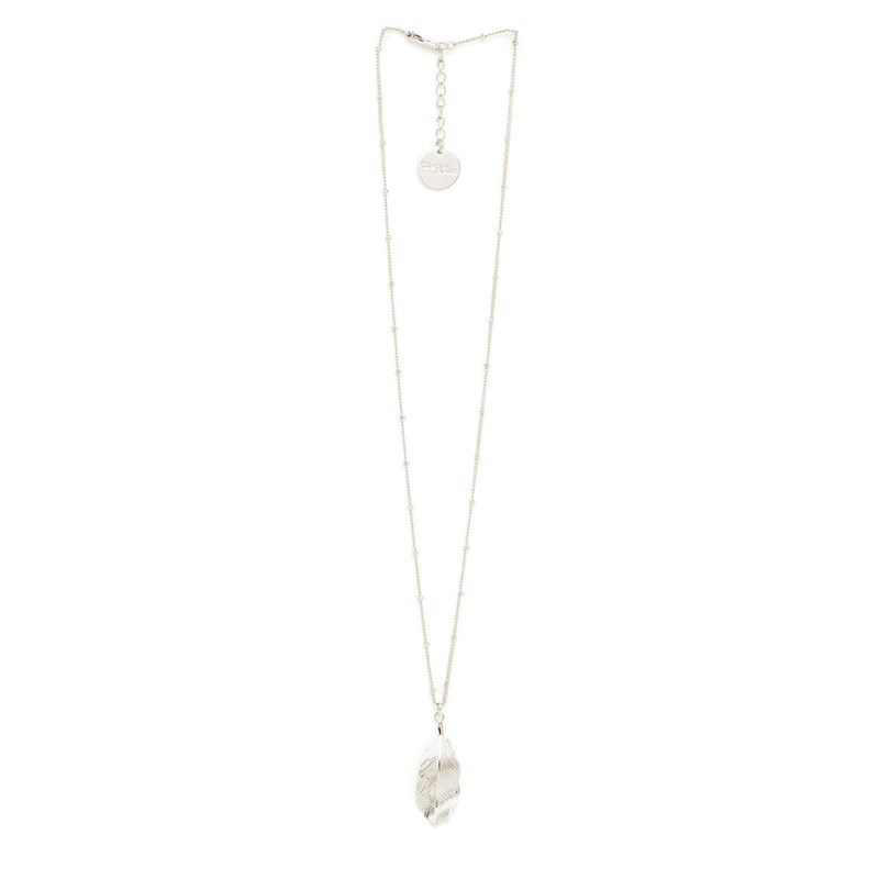 collier feuille plaqué argent - ZÉPHYR
