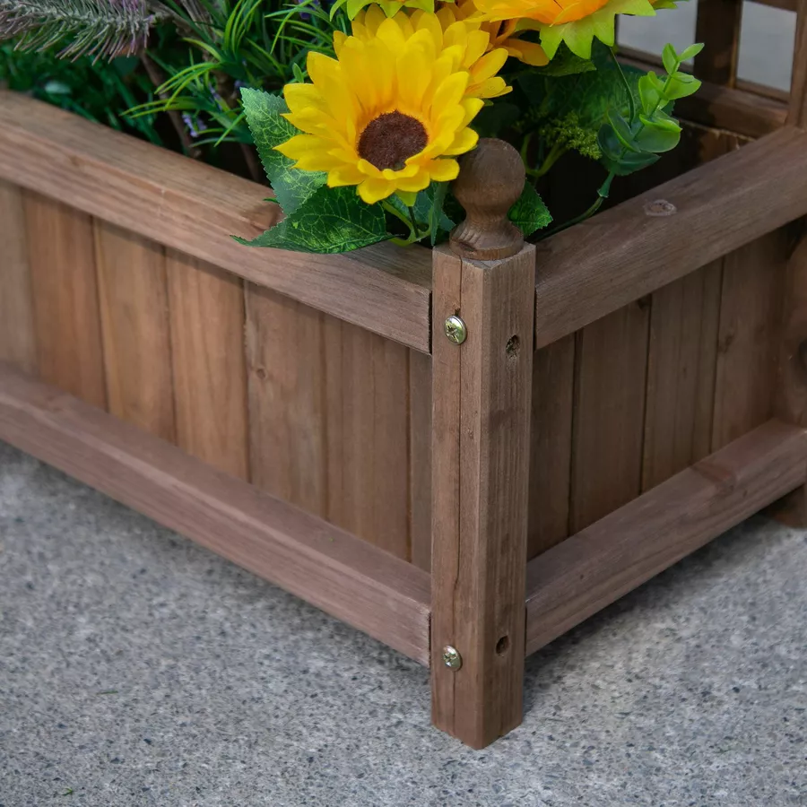 Outsunny Rankkasten im Spalierrahmen-Design dunkelbraun