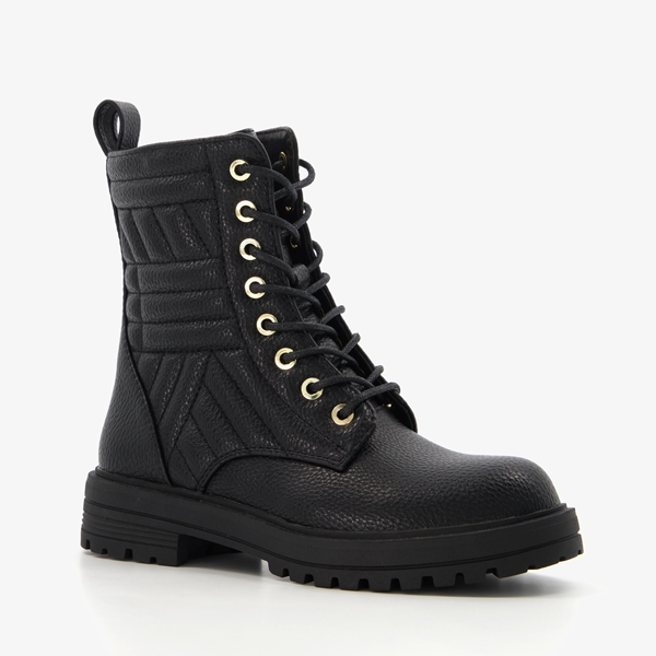 Blue Box meisjes veterboots zwart
