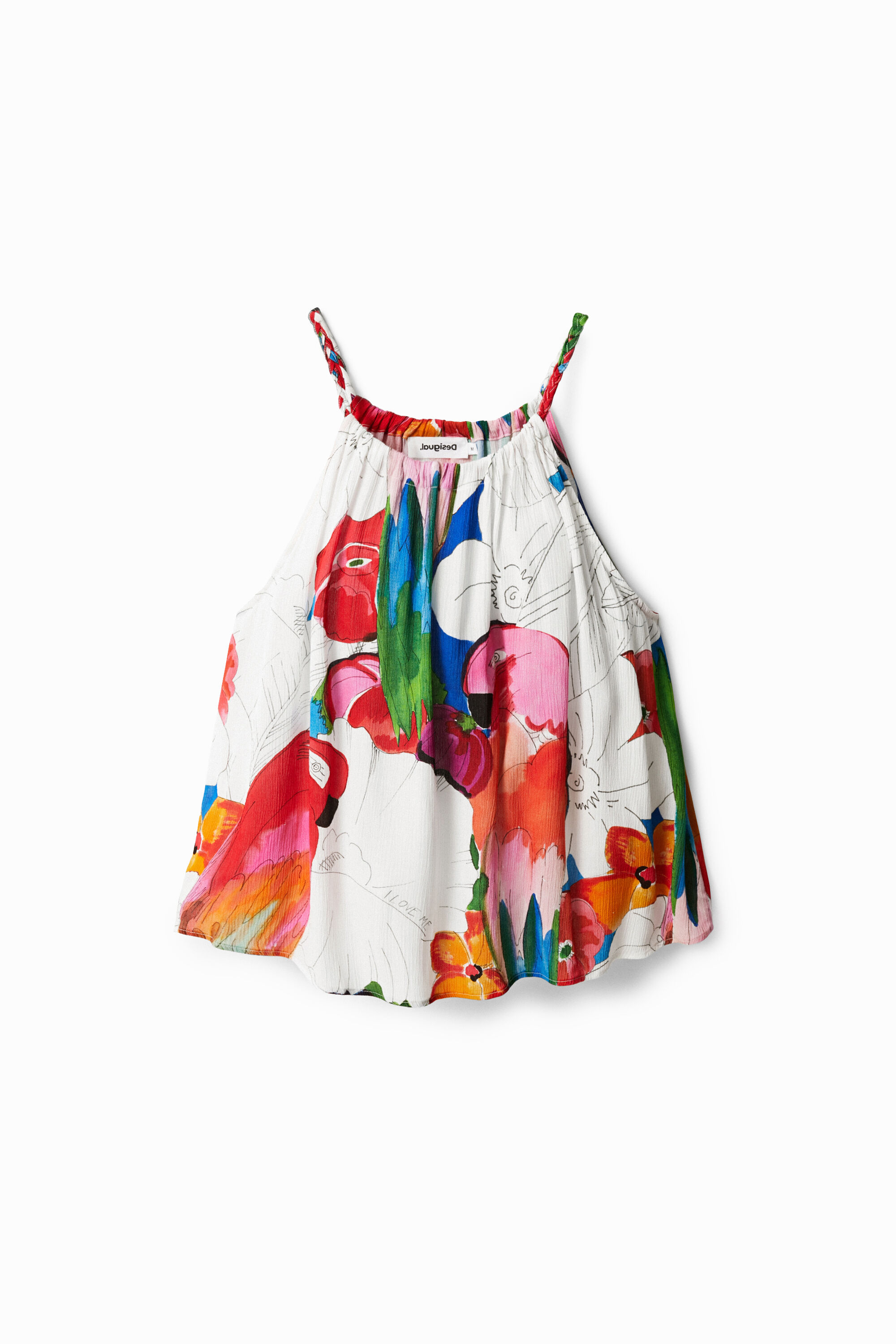 Blouse tropicale dos nu