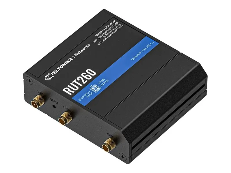 Teltonika RUT260 - Trådløs router - WWAN 2,4 GHz - 3G, 4G - DIN monterbar på skinne