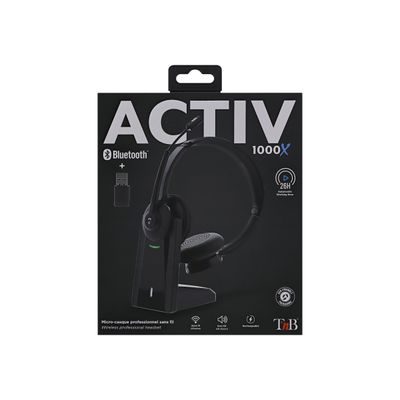 T'nB ACTIV 1000X - Casque sans fil avec micro - bluetooth - noir