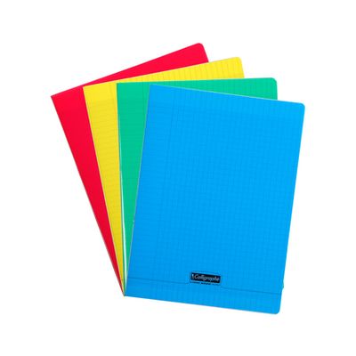 Calligraphe 8000 - Cahier polypro 24 x 32 cm - 140 pages - grands carreaux (Seyes) - disponible dans différentes couleurs