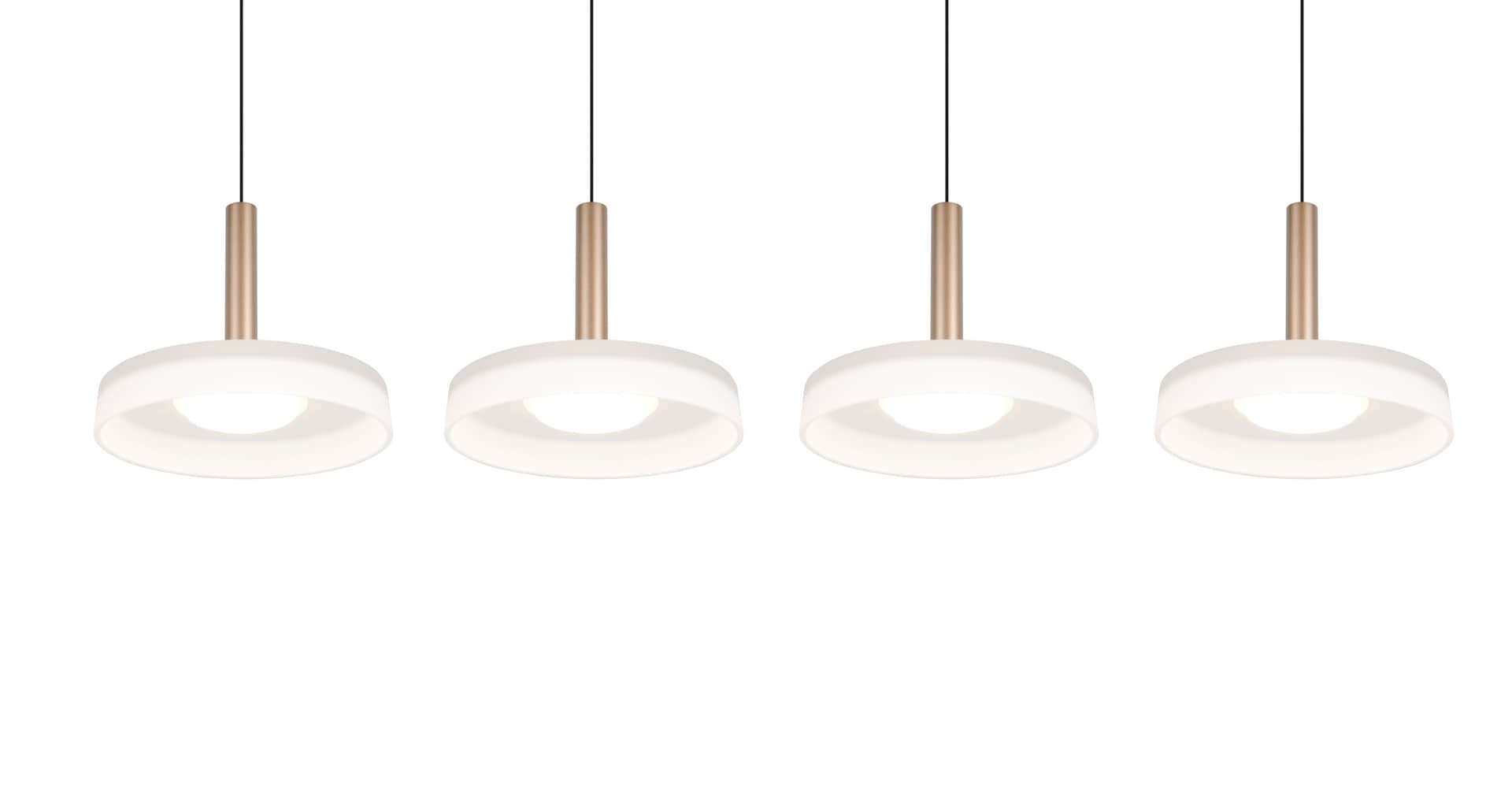 TRIO LED Balkenpendel CELESTE 4-flg coffee /weiß