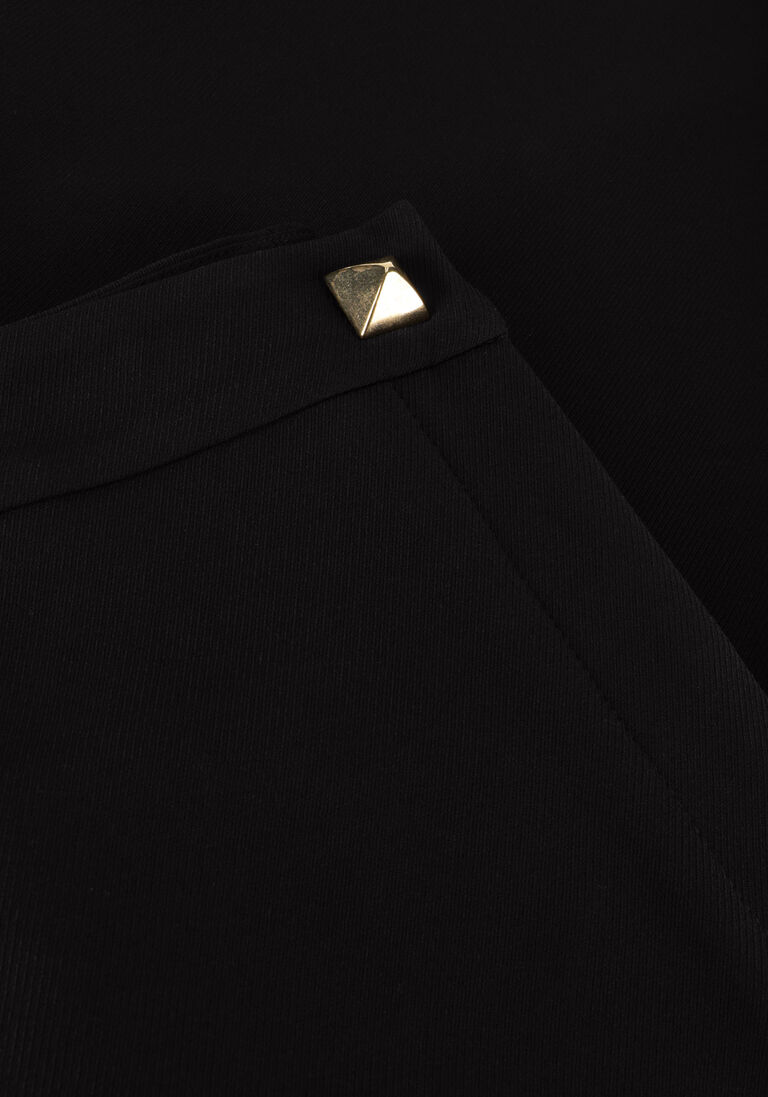 ACCESS zwarte access pantalon flare pants with metallic stud d